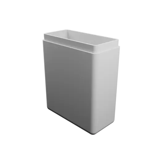 fichier STL boîte rectangulaire avec couvercle - 47×23×60 mm, paroi 2 mm