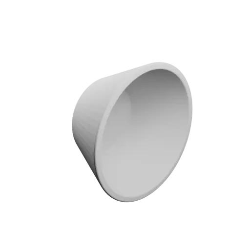 Bowl STL file, inner: base Ø60 mm, top Ø100 mm, height 50 mm - wall thickness 5 mm