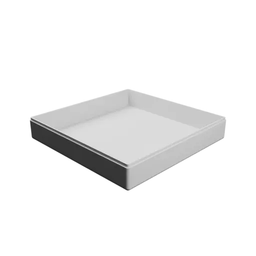 modèle 3D STL boîte carrée avec couvercle - 210×210×40 mm, paroi 3 mm