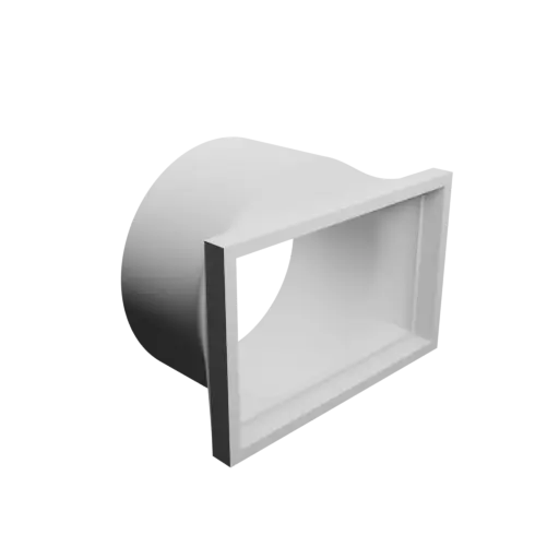 fichier STL Adaptateur de tube rond ⌀110 mm vers rectangulaire 120×75 mm, épaisseur 5 mm