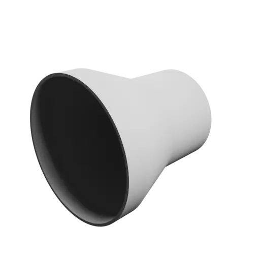 Tubing adapter STL file ⌀ 151–106 mm (Length: 153 mm)