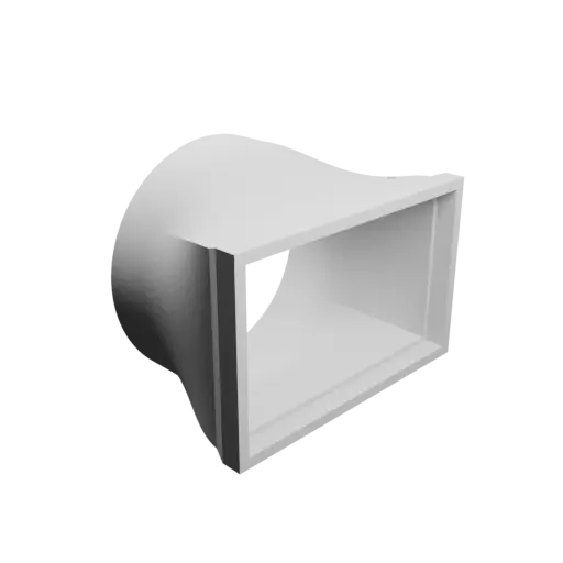 fichier STL Adaptateur de tube rond ⌀120 mm vers rectangulaire 130×80 mm, épaisseur 5 mm