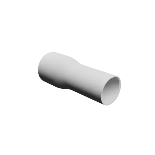 Oval duct transition adapter STL 3D file 77x75 mm to 60x55 mm – transition: 50 mm