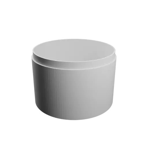 fichier 3D STL Boîte ronde avec couvercle ⌀ 65 mm - Hauteur: 45 mm, Coque: 2 mm