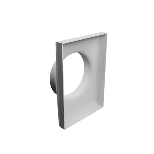 fichier STL Adaptateur de tube rond ⌀152.4 mm vers rectangulaire 178×254 mm, épaisseur 2 mm