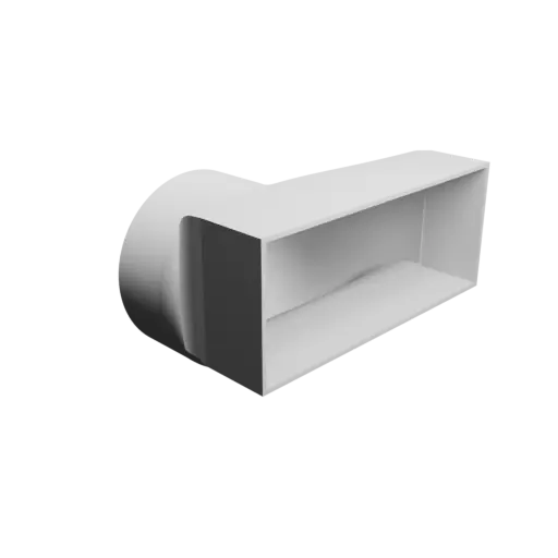 fichier 3D STL Adaptateur de tube rond ⌀150 mm vers rectangulaire 220×90 mm, épaisseur 3 mm + décalage