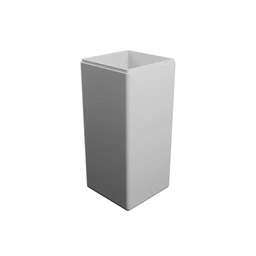 fichier 3D STL boîte à base carrée avec couvercle - 90×90×200 mm, paroi 4 mm