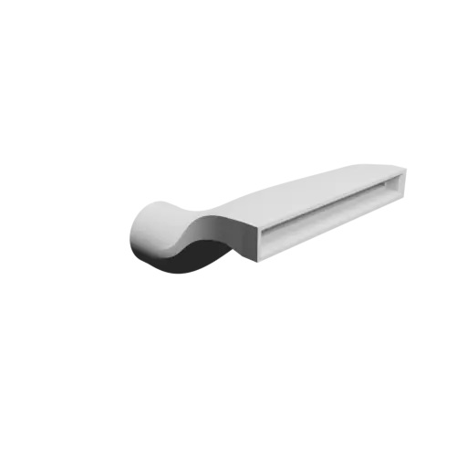 fichier 3D STL Adaptateur de tube rond ⌀23 mm vers rectangulaire 60×5 mm, épaisseur 2 mm + décalage
