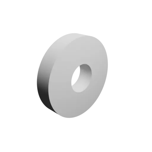 hollow tube STL 3D model OD 30 mm, ID 10.5 mm, length 6 mm