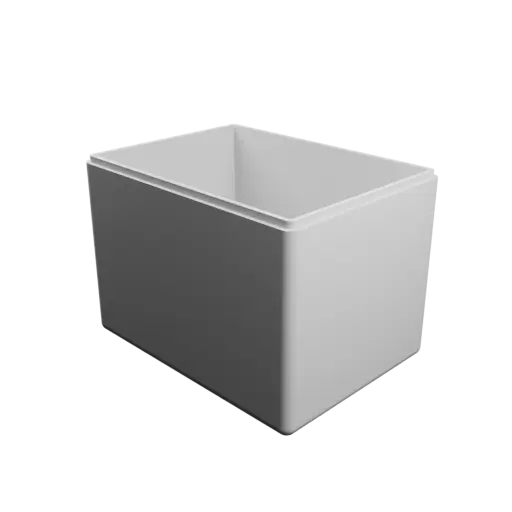 fichier 3D STL boîte à base rectangulaire avec couvercle - 172×127×127 mm, paroi 5 mm
