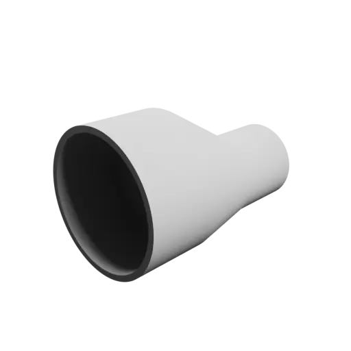 Tubing adapter STL file ⌀ 90–49 mm (Length: 120 mm)