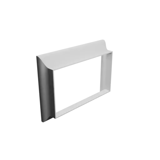 Rectangular duct adapter STL 3D file 196x146 mm to 180x104 mm – transition: 20 mm