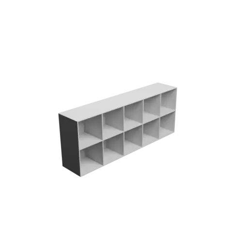 Small parts organizer with 10 drawers 150×150×150 mm STL 3D file, thickness: 4 mm