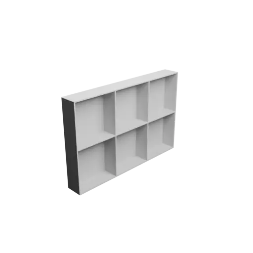 Small parts organizer with 6 drawers 150×150×50 mm STL 3D file, thickness: 4 mm