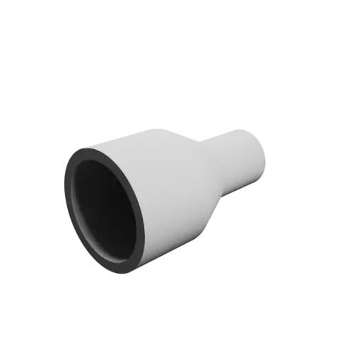 Tube adapter STL 3D file ⌀ 44–24 mm (Length: 75 mm)