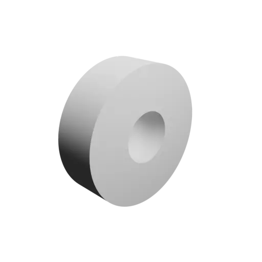 tube STL 3D file OD 60 mm, ID 22 mm, length 19 mm