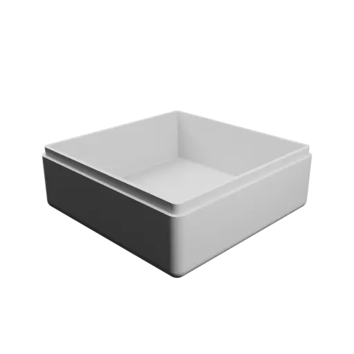 fichier STL boîte à base carrée avec couvercle - 87×87×35 mm, paroi 3 mm
