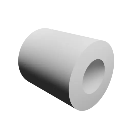 tube STL 3D model OD 9 mm, ID 4.5 mm, length 10 mm