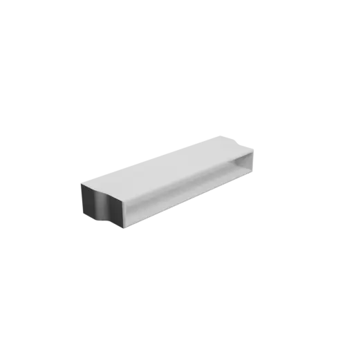 Rectangular duct adapter STL 3D file 243x33 mm to 229x28 mm – transition: 20 mm