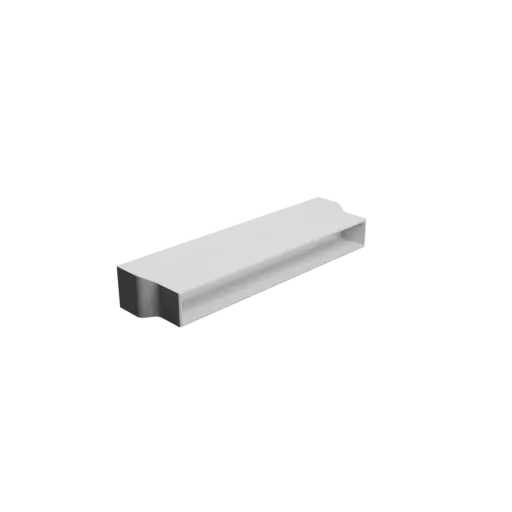 Rectangular pipe adapter STL 3D file 243x33 mm to 226.5x25 mm – transition: 20 mm