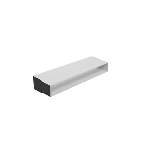 Rectangle-to-rectangle duct adapter STL file 220x33 mm to 220x26.5 mm – transition: 20 mm