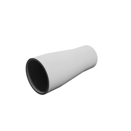 Tubing adapter STL file ⌀ 38–30 mm (Length: 80 mm)