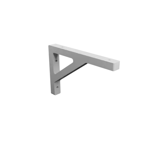 Right-angle bracket 150×100 mm STL 3D file, thickness 12 mm, hole diameter 5 mm