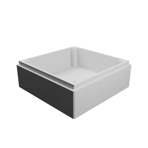 Enclosure with screw-mounted lid STL 3D file: 100×100×40 mm