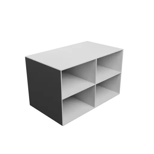 Small parts organizer with 4 drawers 100×60×120 mm STL file, thickness: 2 mm
