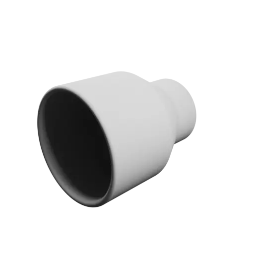 Tube adapter STL file ⌀ 63–41 mm (Length: 78 mm)