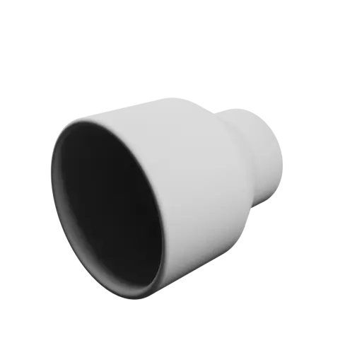 Tube adapter STL 3D file ⌀ 66–44 mm (Length: 78 mm)
