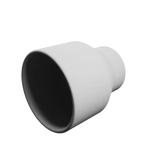 Tube adapter STL file ⌀ 69–47 mm (Length: 78 mm)