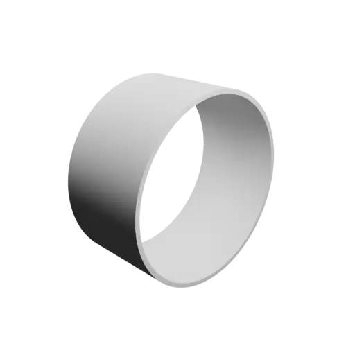 tube STL 3D model OD 60 mm, ID 57.2 mm, length 30 mm