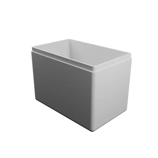 rectangular-base box with lid STL 3D model – 80×50×60 mm, wall thickness 2 mm