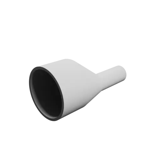 Tubing adapter STL 3D file ⌀ 40–14 mm (Length: 70 mm)