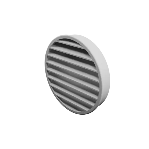 Round air vent STL 3D file ∅ 142 mm, slat angle: 45°