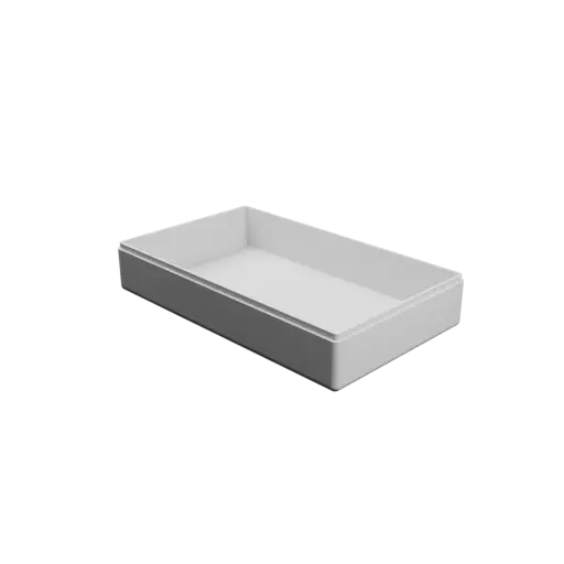 rectangular box with lid STL 3D file – 200×120×40 mm, wall thickness 3 mm