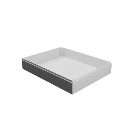 Enclosure with screw-mounted lid STL file: 212×166×40 mm