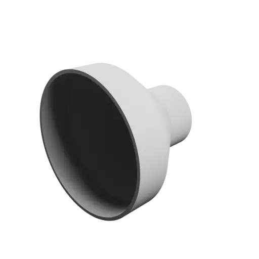 Tubing adapter STL file ⌀ 168–80 mm (Length: 140 mm)
