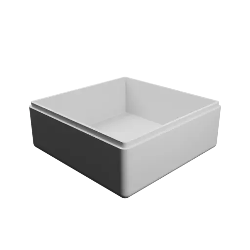 square box with lid STL file – 120×120×50 mm, wall thickness 4 mm
