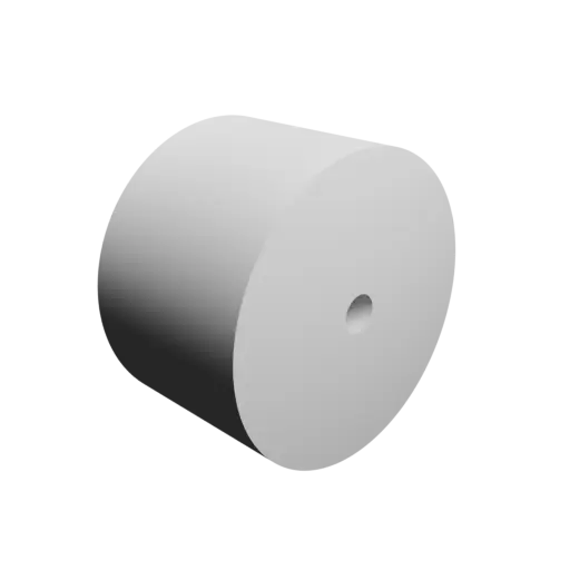 tube STL 3D model OD 8 mm, ID 1 mm, length 5 mm