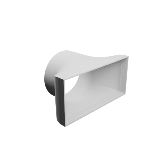 Round-to-Rectangular Tube Adapter STL file ⌀150 mm to 250×120 mm, thickness 3 mm