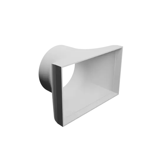 Round-to-Rectangular Tube Adapter STL file ⌀150 mm to 230×150 mm, thickness 3 mm