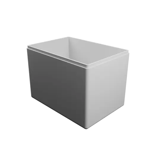 rectangular box with lid STL 3D model – 129×91×96 mm, wall thickness 3 mm
