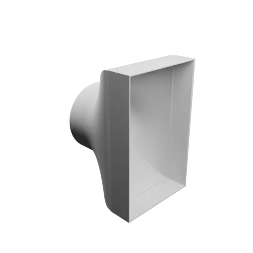 Round-to-Rectangular Tube Adapter STL file ⌀156 mm to 180×290 mm, thickness 3 mm