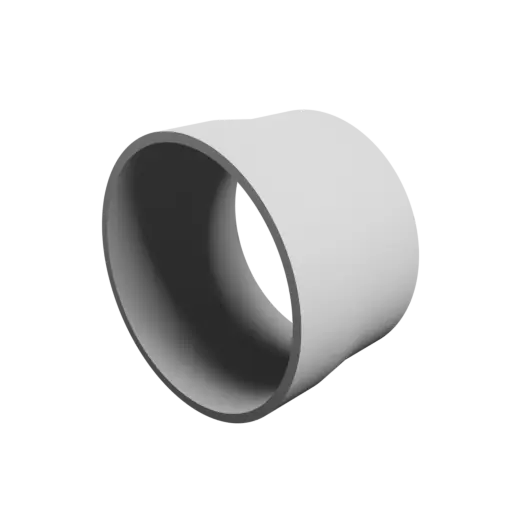 Tubing adapter STL file ⌀ 87–83 mm (Length: 55 mm)