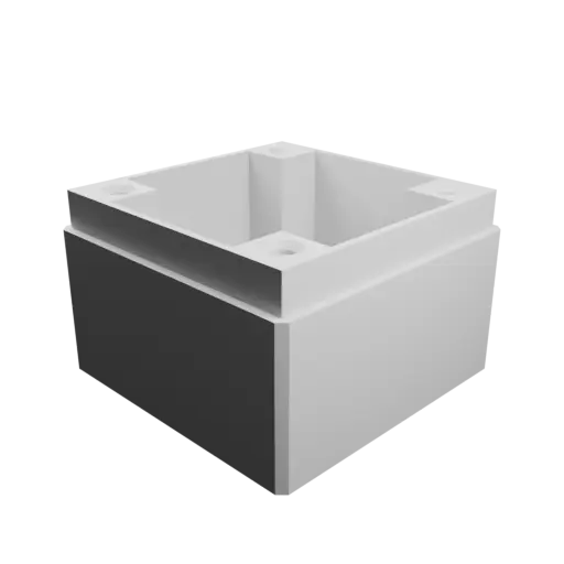 Enclosure with screw-mounted lid STL file: 40×40×30 mm (with ventilation on the lid)