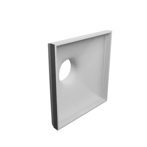 Round-to-Rectangular Tube Adapter STL file ⌀100 mm to 250×270 mm, thickness 5 mm
