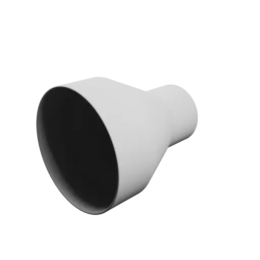 Tubing adapter STL 3D file ⌀ 200–110 mm (Length: 240 mm)