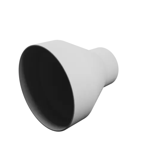 Tube adapter STL 3D file ⌀ 200–110 mm (Length: 210 mm)